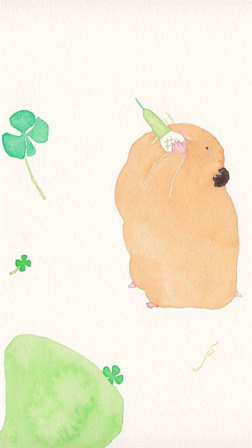 小清新,手绘,简约壁纸,仓鼠,小清新,手绘,简约,手机壁纸手绘清新小