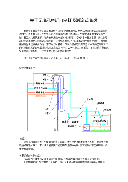 关于无底孔缸自制虹吸溢流式底滤.doc