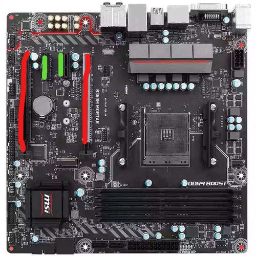 微星b350m主板上pcie接口是哪个