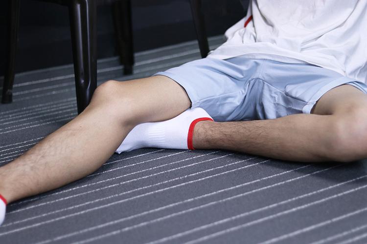 男士彩边束腰船袜纯棉透气防臭舒适薄款浅口短袜百搭简约白袜子潮