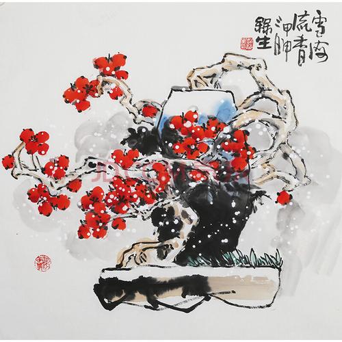 93岁著名画家赵梅生《血海留香》收藏级作品