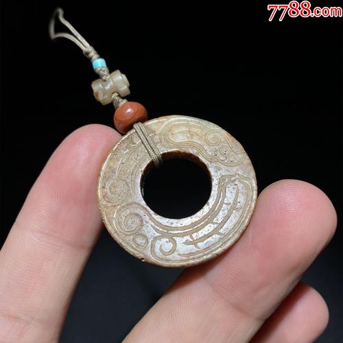 古玉老玉殷商西周战汉玉器螭龙玉璧玉瑗玉环玉璧挂件