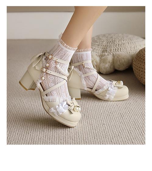 【洛丽塔高跟鞋】洛丽塔粗跟lo鞋可爱萝莉lolita鞋子