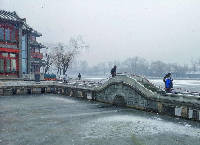 什刹海的雪