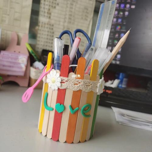 雪糕棒diy笔筒_diy_雪糕_笔筒_兴趣爱好_手工