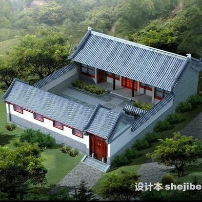 古建四合院效果图