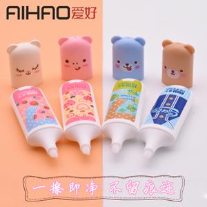 笔大容量可擦钢笔专用消除笔魔液擦小学生宽头卡通可爱魔法笔6321批发