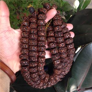 17-18mm藏式做旧大金刚菩提爆肉老盘切片佛珠手链108桶珠