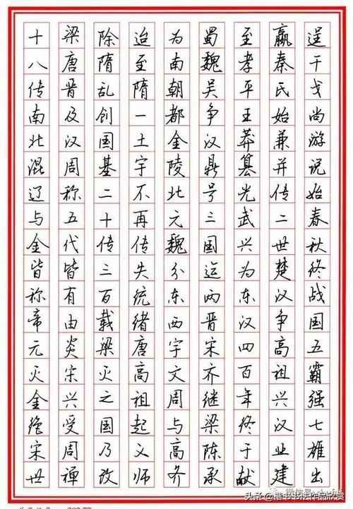 杨涵之硬笔行书钢笔字帖三字经