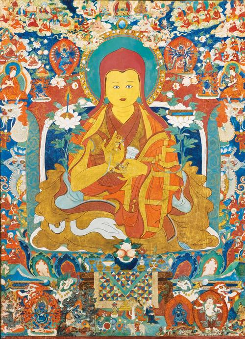 lot.133468西藏 十七世纪 萨迦班智达尊者唐卡