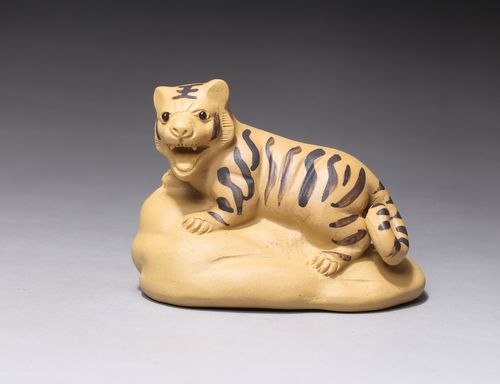 红春紫砂批发宜兴原矿紫砂十二生肖老虎茶宠雕塑摆件挂件礼品