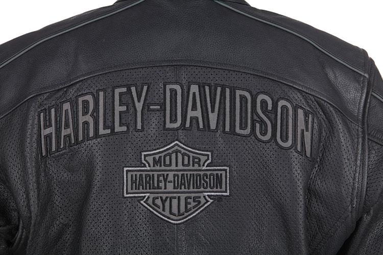 harleydavidson哈雷戴维森反光穿孔皮夹克98141-10vm 黑色 s