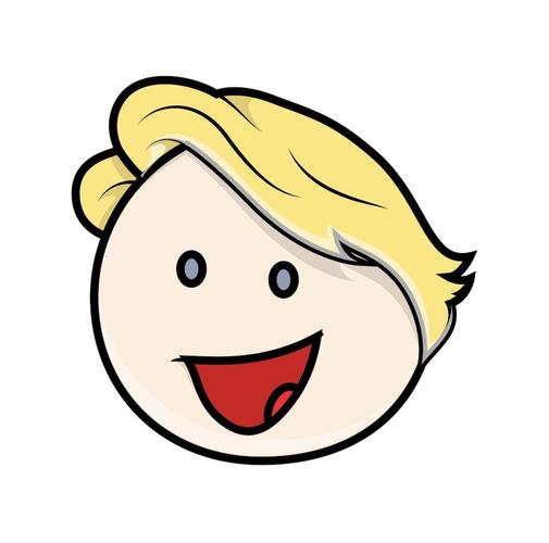 卡通男孩笑