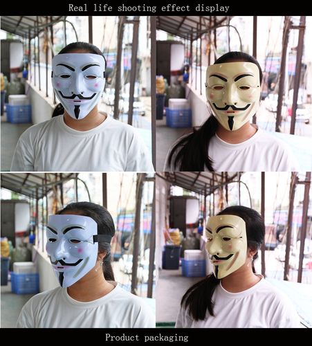 v字仇杀队万圣节怪客街舞面具复古化装舞会狼人杀游戏道具经典男