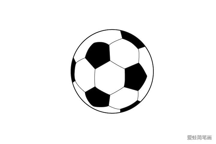 足球简笔画怎么画