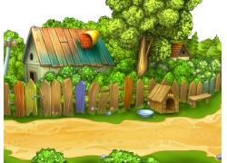 卡通草原风景高清图片图片