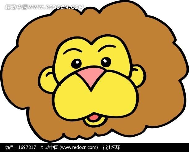 手绘可爱的狮子头