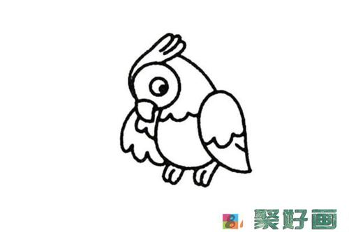 彩色小鹦鹉的简笔画步骤教程怎么画简笔画教程