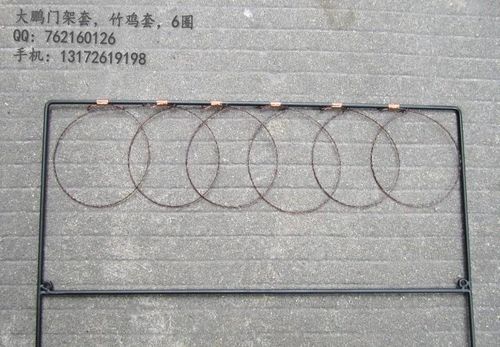 手工制品/黑色门架鱼线套/适合竹鸡套/白