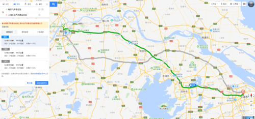 从南京出发到上海,或从南京出发到南通吗,那个更近?