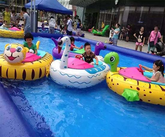 水上电动充气碰碰船卡通造型让游乐更具有吸引力