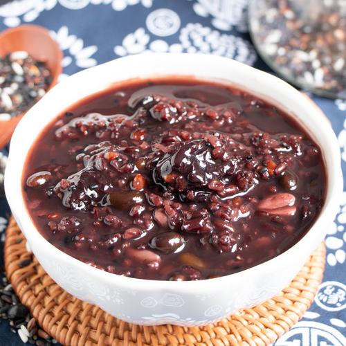 五黑粥原材料五谷杂粮组合黑豆黑芝麻八宝粥米早餐粗粮黑米粥500g