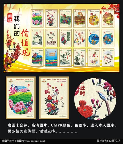 【cdr】图说我们的价值观展板设计