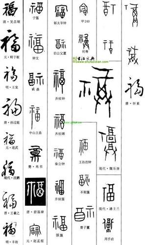 68篆书福字怎么写