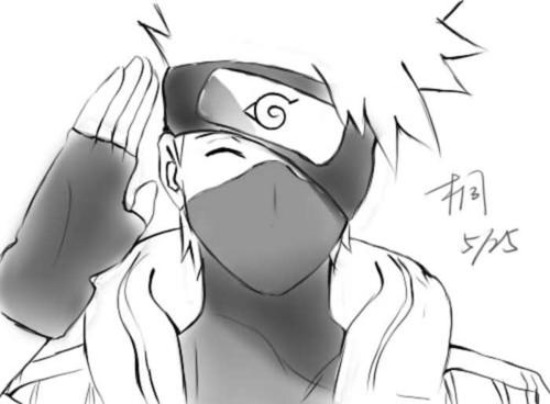 火影忍者壁纸 旗木卡卡西 手绘8