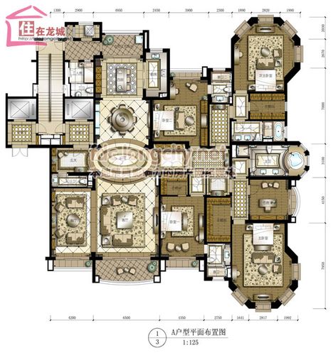 太原星河湾顶极豪宅一期标准层户型展示中