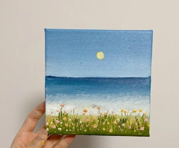 《丙烯画.风景画》