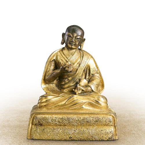 十七世纪 铜鎏金扎那巴扎尔坐像