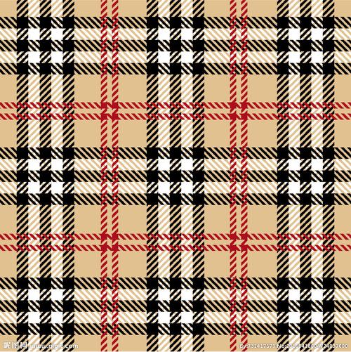 巴宝莉格子面料格子图案图片