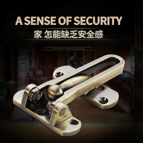一折防盗链_汇泰龙 防盗扣门扣安全链门栓反锁扣酒店防盗扣加厚防盗链