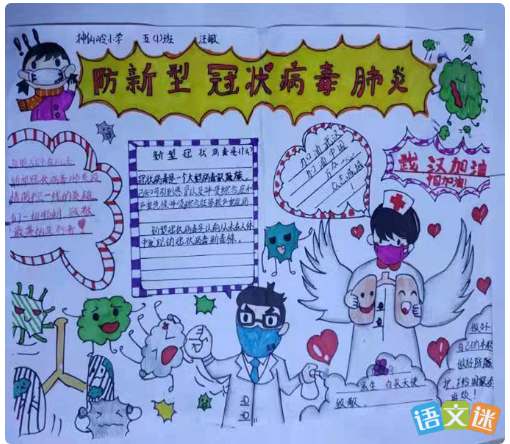 2020年防疫情手抄报简单又漂亮图片
