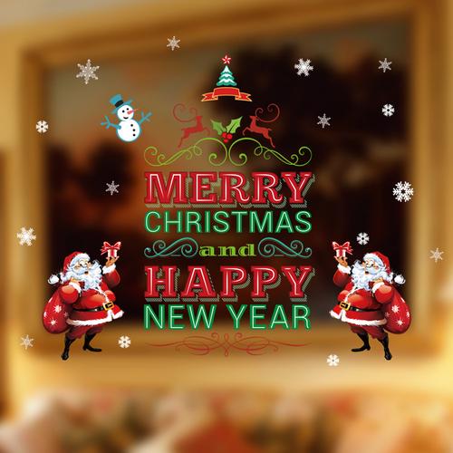 removable merry christmas wall sticker decal mural home window