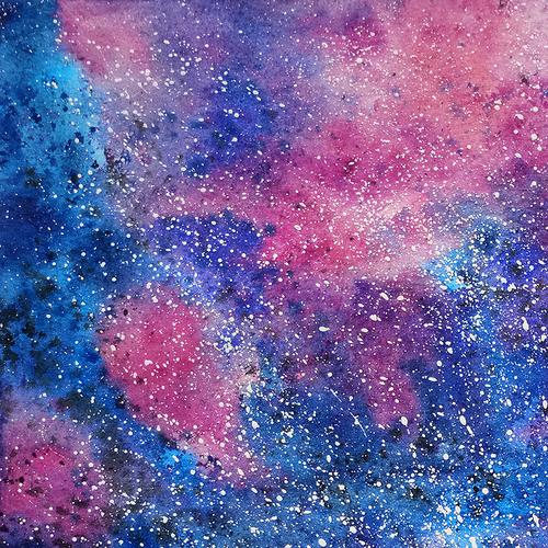 《星空》原创纸本水彩