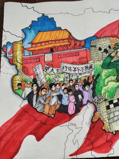 《五四青年节》绘画 马克笔_绘画_马克笔_历史_疫情_文化_绘画