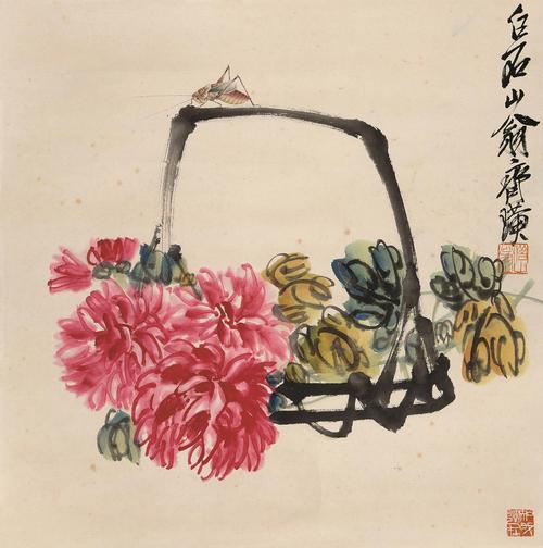 齐白石 采菊图