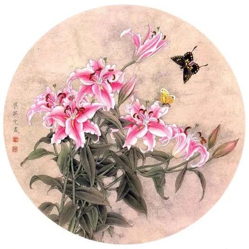 国画教程百合的画法与作品欣赏