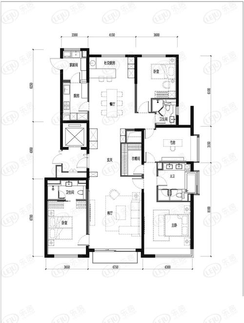 北京金茂府a户型户型图