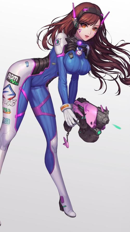 翘起屁股的性感守望先锋人物插画手机壁纸