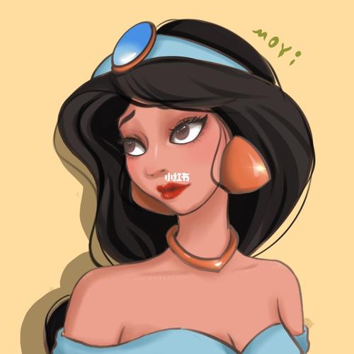 手绘头像|茉莉公主_手绘_迪士尼怎么样_素材_头像