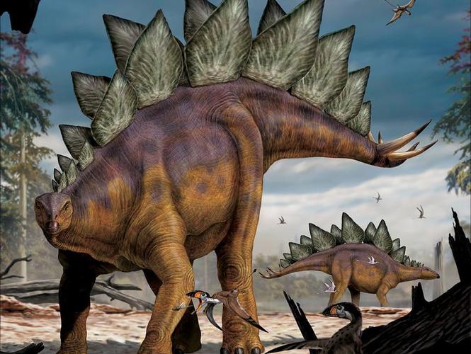 剑龙为一种巨大的草食性恐龙,是一种生存在侏罗纪晚期的食草性动物,它