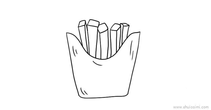 薯条儿童画怎么画薯条简笔画好看