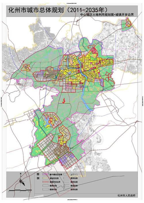 化州市城市总体规划规划区内的城镇开发边界图示在完成化州市国土空间
