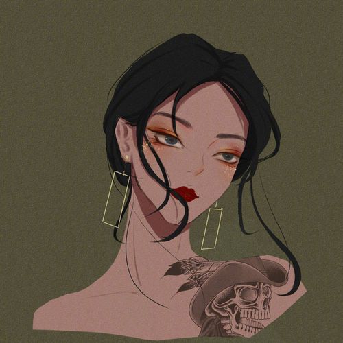 禁欲系动漫女生手绘头像高清无水印_动漫_手绘_动漫女生头像_影视