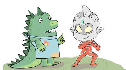 画赛罗奥特曼怪兽简笔画