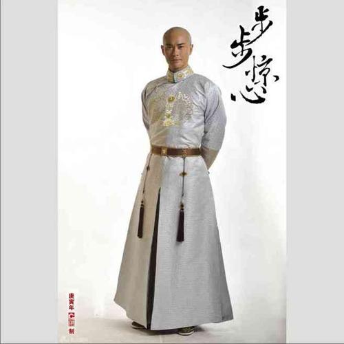 亲爱的新款影视男古装 男装 清朝八阿哥装白色贝勒装步步惊心-tmall.