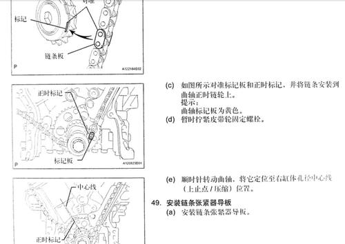 一汽丰田皇冠2.5点火正时链条记号怎么对呀